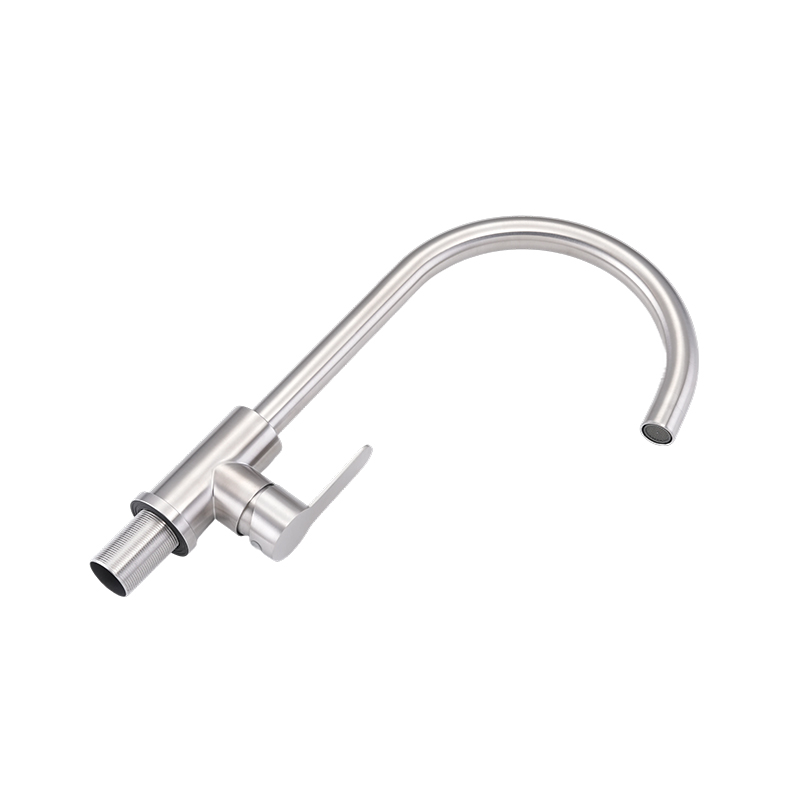 What are the tips for daily cleaning and maintenance of a single handle kitchen faucet?