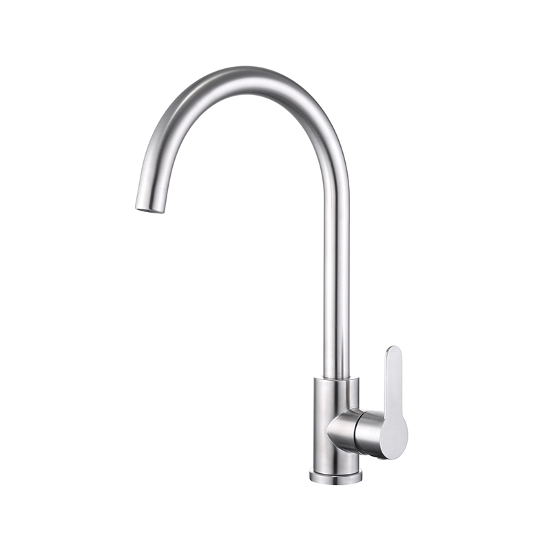 How does a single-handle kitchen faucet achieve long-lasting durability with a minimalist structure?